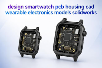 design smartwatch pcb housing cad wearable electronics models solidworks
