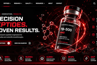 build peptide website peptide store research peptide woocommerce peptide