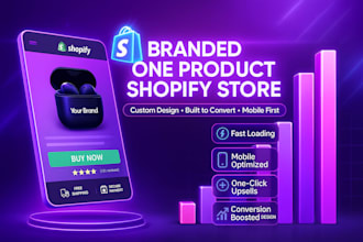 create one product shopify store, design single product store,dropshipping store