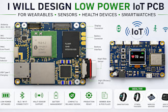 design low power iot pcb for wearables sensors health device and smartwatches