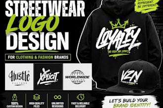 design minimalist modern streetwear logo for tshirt and urban fashion