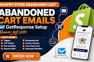 setup getresponse abandoned cart emails for your shopify store