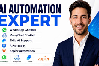 do whatsapp chatbot manychat chatbot tidio voicebot and zapier automation