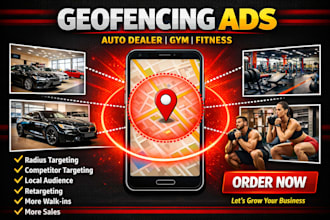 setup geofencing ads local targeting for auto dealer car dealership gym fitness
