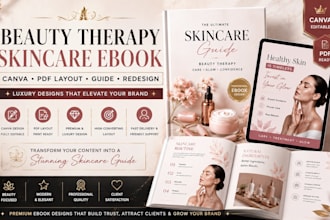 design beauty therapy skincare ebook canva pdf layout guide redesign