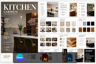 design sales furniture catalog, kitchen cabinet brochure catalogue