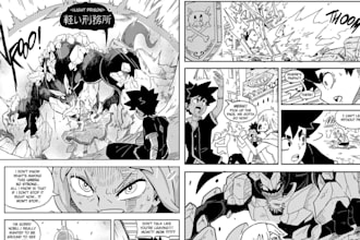 draw anime manga comic book art manga page comic book illustration graphic novel
