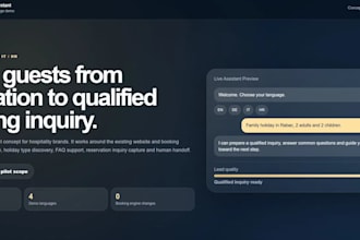 build a custom ai chatbot for hotels, tourism or auto businesses