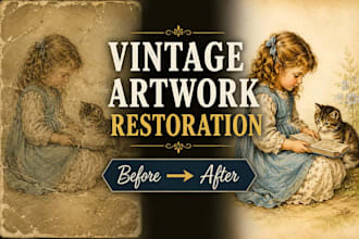 restore vintage artwork and prepare it for printing
