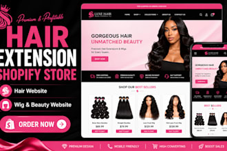 hair extension shopify store hair extension hair website wig beauty website