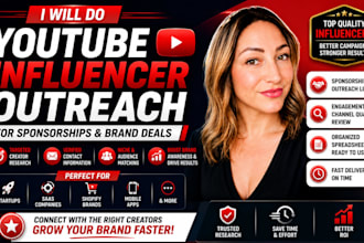 do youtube influencer outreach for sponsorships and brand deals