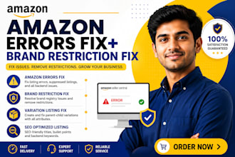 fix amazon errors, amazon health and brand registry restrictions
