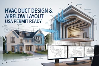 do hvac duct layout airflow system and revit hvac duct modeling for USA projects