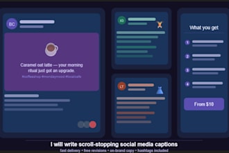 write scrollstopping, on brand captions for your instagram facebook etc