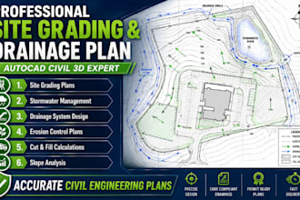prepare site grading, drainage and stormwater engineering plans