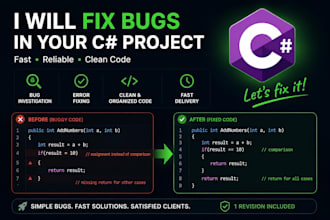 find and fix bugs in your csharp and dotnet applications