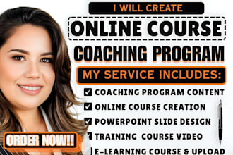 create online course and coaching program for coaches with workbook and slides