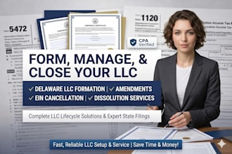 dissolve your llc, llc amendment, ein cancellation, llc creation, delaware llc