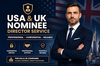 provide nominee director service for USA, UK company