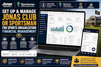 set up and manage jonas club or sportsman for sports financial management