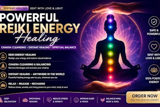 send powerful reiki energy healing, chakra cleansing and distant healing