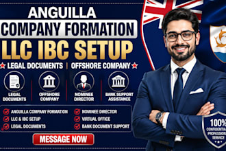 do anguilla company formation llc ibc setup legal documents, and bank setup