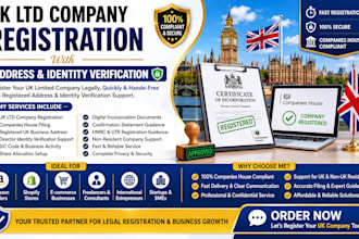 register your UK ltd company with address and identity verification