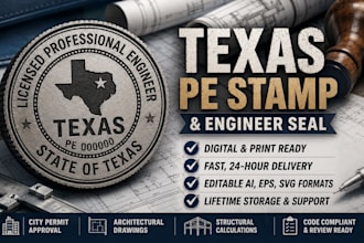 review and stamp texas washington utah georgia pe stamp for city permit