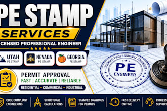 provide structural calculations and pe stamped drawing inutah nevada and georgia