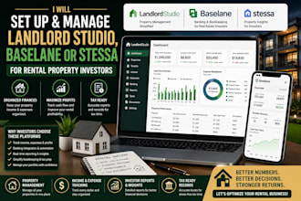 set up and manage landlord studio, baselane or stessa for rental property invest