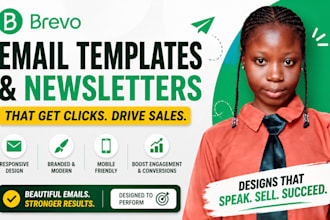 design responsive brevo email templates and newsletters