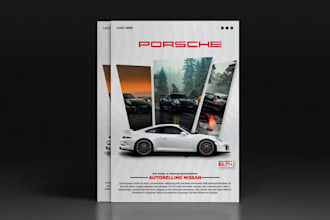design an automotive flyer or car detailing poster