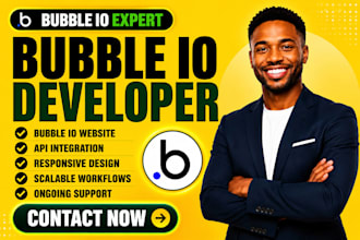 develop bubble io website saas mvp expert bubble developer full stack developer