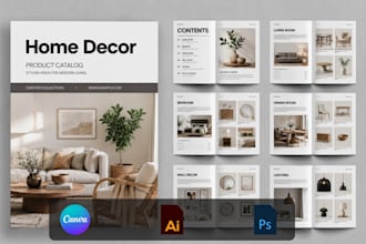 design product catalog catalogue for home decor, furniture interior cabinet