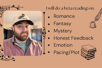 beta read historical romance, fantasy, and provide emotional feedback