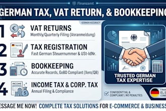 handle german tax, vat return, income tax, bookkeeping and vat registration
