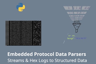 build a python binary stream and hex log data parser