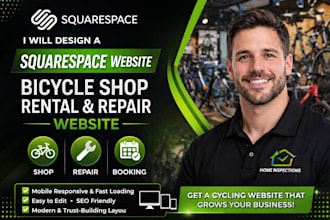 redesign squarespace bicycle repair website bicycle rental website bicycle shop