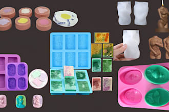 design a 3d printable mold for soap candle silicone and resin casting