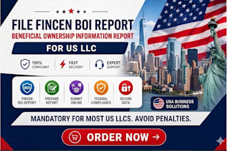 file fincen boi report, beneficial ownership information report for US llc