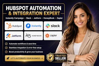 hubspot automation instantly campaign slack jotform honeybook zapier integration