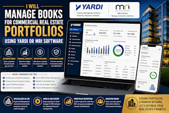 manage books for commercial real estate portfolios using yardi or mri software