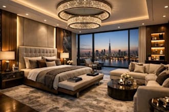 create 3d interior design, moodboard, room design and rendering