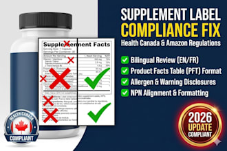 fix your supplement label and npn compliance for amazon canada