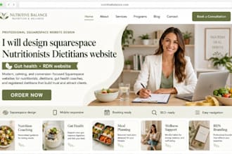 design squarespace nutritionists dietitians website gut health rdn website