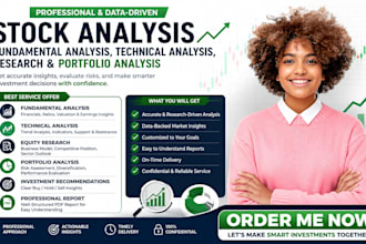do stock fundamental analysis, technical analysis, research and stock portfolio