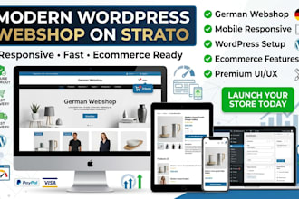 design wordpress website on stratio, german wordpress web shop on stratio
