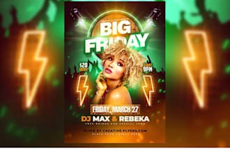 design an eye catching club flyer or event promo poster