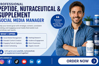 grow your peptide nutraceutical and supplement brand with social media marketing