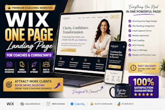 build wix landing page website squarespace one page website for coaches SEO